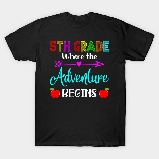 5th Grade Where The Adventure Begins T-Shirt by SimonL